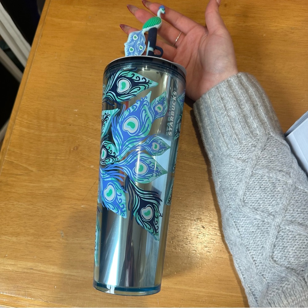 Starbucks Peacock Tumbler with Straw